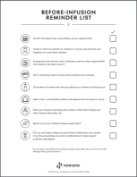 KRYSTEXXA Pre-Infusion Checklist