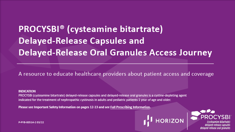 PROCYSBI payor access roadmap