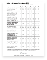 Cover image of the TEPEZZA Pre-Infusion Checklist for patients