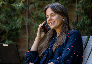 Woman on phone