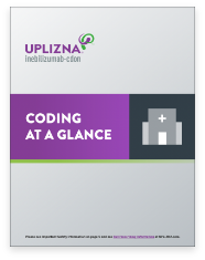 Cover image of the Coding at a Glance PDF that provides UPLIZNA billing codes. 