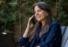 Woman on phone